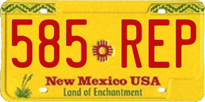 NM license plate 585REP