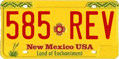 NM license plate 585REV