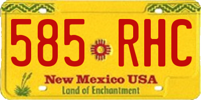 NM license plate 585RHC