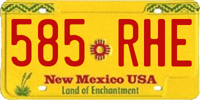 NM license plate 585RHE