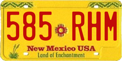 NM license plate 585RHM