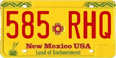 NM license plate 585RHQ
