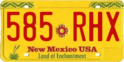 NM license plate 585RHX