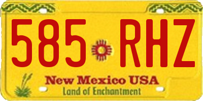 NM license plate 585RHZ