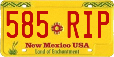 NM license plate 585RIP