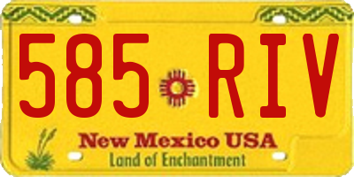 NM license plate 585RIV