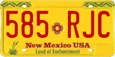 NM license plate 585RJC