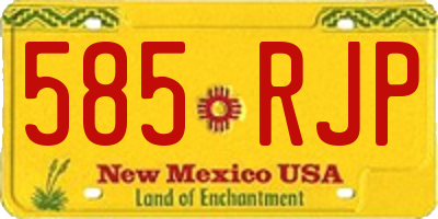 NM license plate 585RJP
