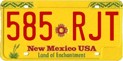 NM license plate 585RJT