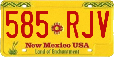 NM license plate 585RJV