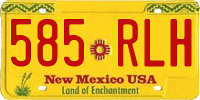 NM license plate 585RLH