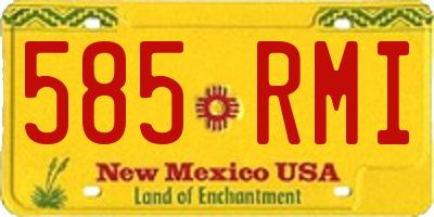 NM license plate 585RMI