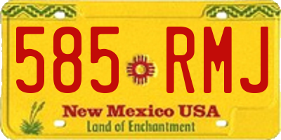 NM license plate 585RMJ