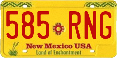 NM license plate 585RNG