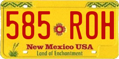 NM license plate 585ROH