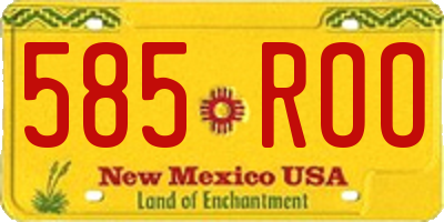 NM license plate 585ROO