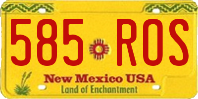 NM license plate 585ROS