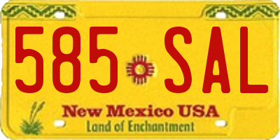 NM license plate 585SAL