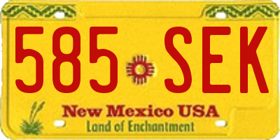 NM license plate 585SEK