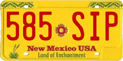 NM license plate 585SIP