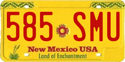 NM license plate 585SMU