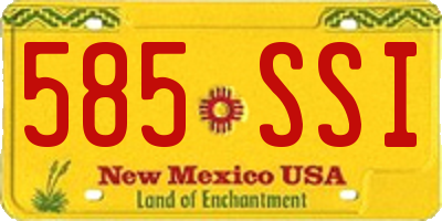 NM license plate 585SSI