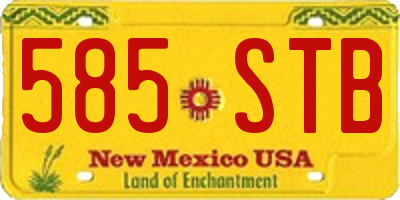 NM license plate 585STB