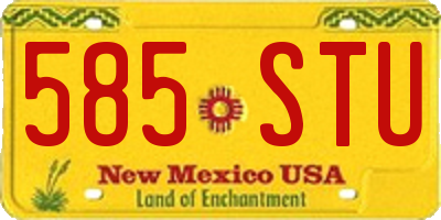 NM license plate 585STU