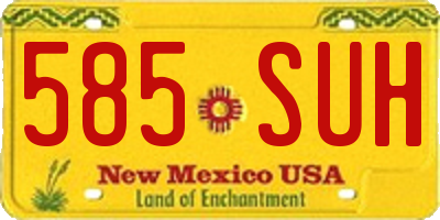 NM license plate 585SUH