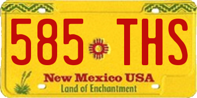 NM license plate 585THS