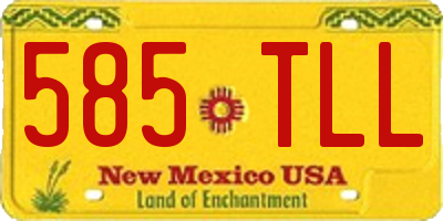 NM license plate 585TLL