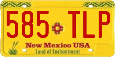 NM license plate 585TLP