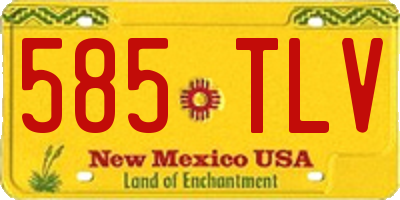 NM license plate 585TLV
