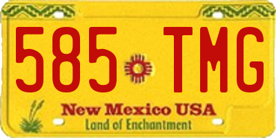 NM license plate 585TMG