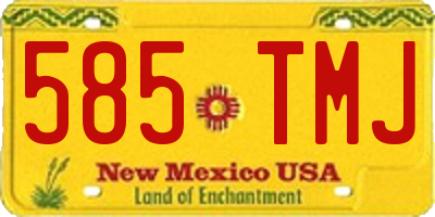 NM license plate 585TMJ