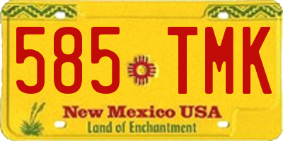 NM license plate 585TMK