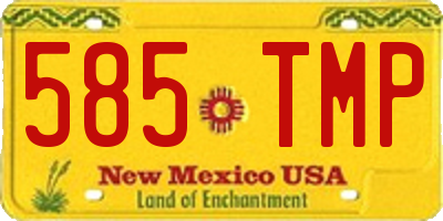 NM license plate 585TMP
