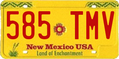 NM license plate 585TMV