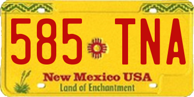 NM license plate 585TNA