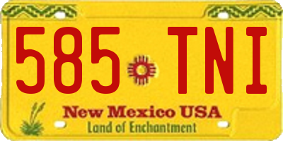 NM license plate 585TNI