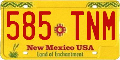 NM license plate 585TNM
