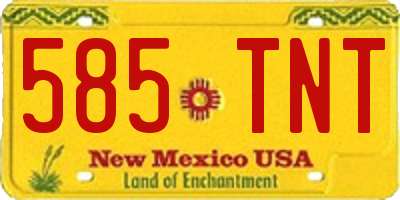 NM license plate 585TNT