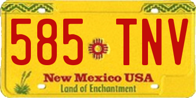 NM license plate 585TNV