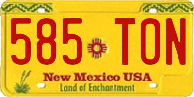 NM license plate 585TON