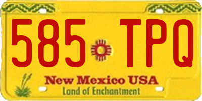 NM license plate 585TPQ