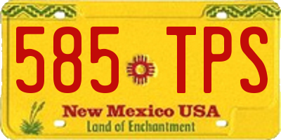 NM license plate 585TPS