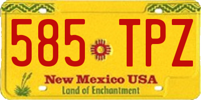 NM license plate 585TPZ