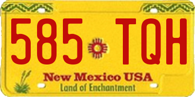 NM license plate 585TQH