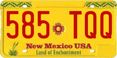 NM license plate 585TQQ