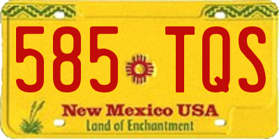 NM license plate 585TQS
